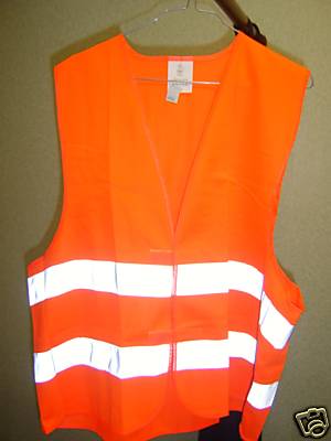 Gilet Orange<br>Bandes reflchissantes<br>Etat Neuf